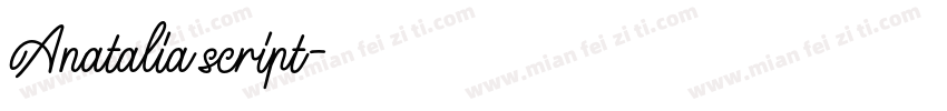Anatalia script字体转换